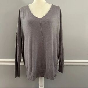 VILA MILANO Women’s Grey Dolman Sleeve Pullover Sweater Sz L